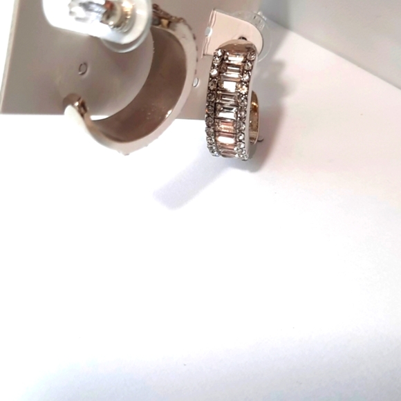 LANE BRYANT crystal hoop earrings - Picture 4 of 6